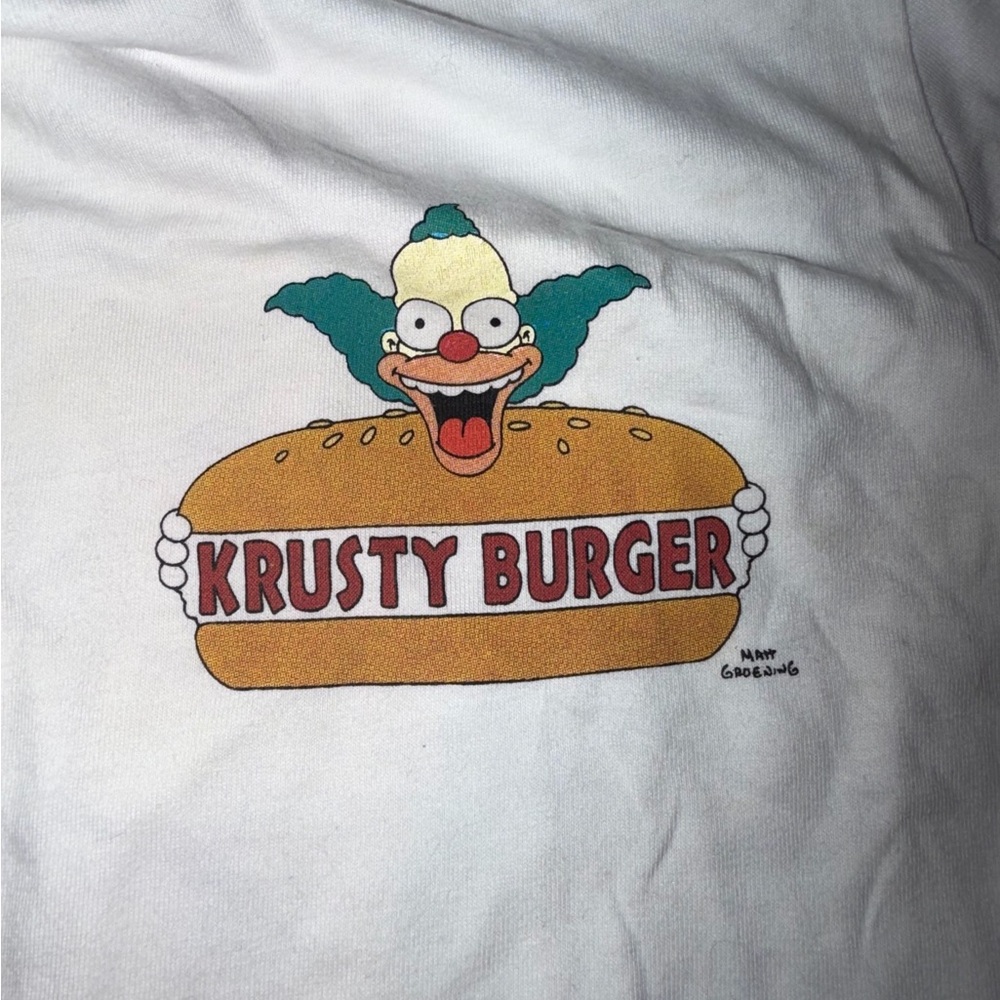 White Krusty Burger Graphic Tee